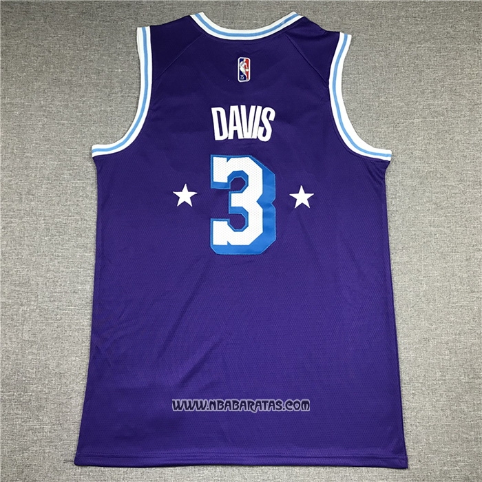 Camiseta Los Angeles Lakers Anthony Davis #3 Ciudad Edition 2021-22 Violeta